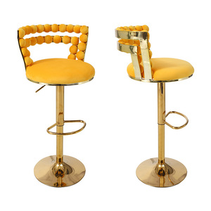 Luxuriöse Moderne Verstellbare Barhocker mit Rückenlehne für Hausbar, Outdoor & Wohnzimmer Drehstühle - Product Image 2