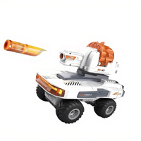 Tank télécommandé 2-en-1 avec balles souples, double pulvérisation et lumières LED, jouet télécommandé 2.4G pour enfants et adultes, idéal comme cadeau