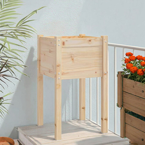 <span class=keywords><strong>Pot</strong></span> de jardin surélevé carré <span class=keywords><strong>40</strong></span> x <span class=keywords><strong>40</strong></span> x 70 <span class=keywords><strong>cm</strong></span>, jardinière extérieure en bois de pin massif VidaXL pour patio et jardin - Product Image 3