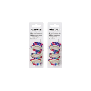 G21XIAP15 Set di fermagli per capelli 2+1 fermacoda multicolore con perline per donne e ragazze, accessorio per capelli alla moda - Product Image 1