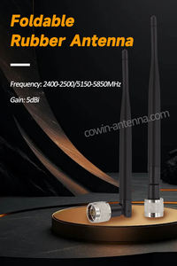 Всенаправленный 5dBi с высоким коэффициентом усиления Wi-Fi маршрутизатор 2,4 ГГц 5 ГГц антенна 5 г резиновая утиная антенна с разъемом N - Product Image 4