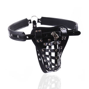 男性貞操帯調節可能なストラップスリップハーネスBDSMフェチペニスボンデージケージタイドエロティックキーロック男性男性下着ランジェリー - Product Image 3