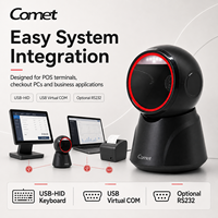 Lecteur de codes-barres de bureau YCP-55 1D 2D, lecteur de codes QR mains libres, scanner USB filaire pour supermarché, scanner de présentation A4, POS, vente au détail, mobile