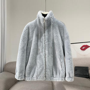 Abrigo de Invierno de Lana de Cordero para <span class=keywords><strong>Mujer</strong></span>, Chaqueta de Piel de Oveja, Abrigo Cálido, <span class=keywords><strong>Parka</strong></span> JT3329 - Product Image 5