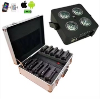 10pc + Flight Case/Battery Operated Freedom Par Lights 4x18w DMX512 Wedding Uplight Wireless dmx Par light IR Remote