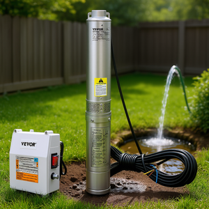 Pompe submersible Vevor pour puits profond, 3 CV, 230 V, hauteur de refoulement 600 pieds, 4 pouces, en acier inoxydable, pour usage en jardin - Product Image 2