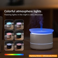 Humidificateur à brume froide pour usage domestique, 200 ml, blanc et noir, diffuseur d'huiles essentielles ultrasonique multifonctionnel avec lumière nocturne