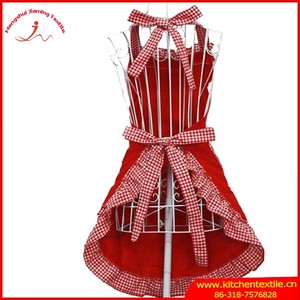 Tablier de cuisine en coton sans manches pour <span class=keywords><strong>femme</strong></span>, design populaire et tendance, sangle de cou réglable, réutilisable et lavable pour la cuisine - Product Image 2