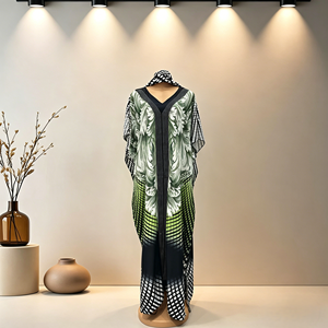 Nuevo Vestido Largo de Verano para Mujer, Estilo Africano, con Estampado <span class=keywords><strong>MaMa</strong></span>, Bordado, Bolsillos, Corte Holgado, Hecho de Poliéster - Product Image 6