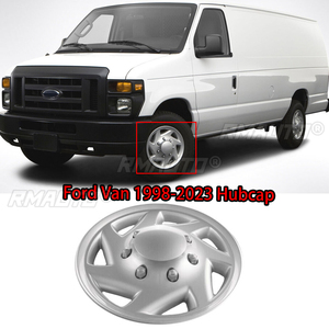 Tapacubos Plateados de 16 Pulgadas para Camioneta Ford Serie E 1997-2023, Resistentes y de Fácil Instalación - Product Image 1