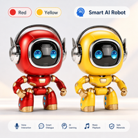 Robot de bureau intelligent mini, jouet robot compagnon IA pour enfants, jouet compagnon interactif vocal avec fonction d'interruption en temps réel, compatible Tuya