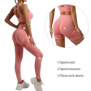 Pantalon de <span class=keywords><strong>yoga</strong></span> taille haute élastique pour femmes, leggings longs en maille, poches latérales, style mince et solide, pantalon de Pilates amincissant - Product Image 2