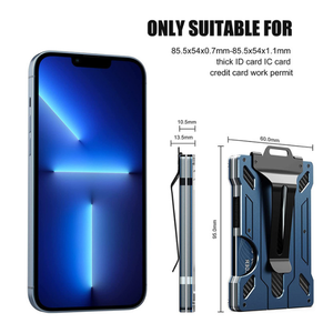 Elegante <span class=keywords><strong>Portafoglio</strong></span> Minimalista in Alluminio con Blocco RFID e Finestra per Documenti, <span class=keywords><strong>Porta</strong></span> Carte in Fibra di Carbonio per <span class=keywords><strong>Uomo</strong></span> - Product Image 2