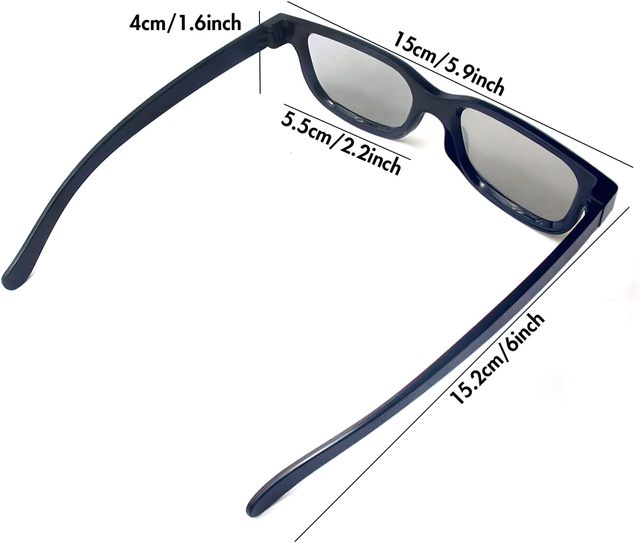 In the Trend Black Modern Active 3D Cinema Movie Glasses ABS+PC Home Shutter Liquid Crystal Lens with Built-in 55mAh Battery