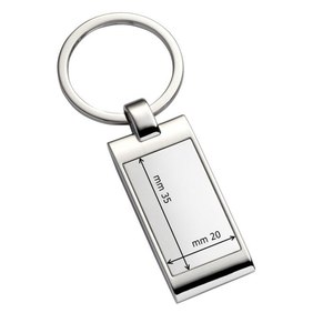 Llavero rectangular de acero inoxidable para llaves y accesorios - Product Image 3