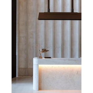 Newstar tùy chỉnh travertine thủ quỹ quầy sang trọng đá tự nhiên tiếp nhận bàn cho bán lẻ thương mại không gian - Product Image 4