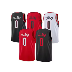 Maillots de basket-ball de haute qualité 2026 New 0 <span class=keywords><strong>Damian</strong></span> <span class=keywords><strong>Lillard</strong></span>, édition City, broderie cousue - Product Image 1