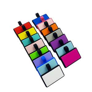 OKSILICONE 15 vorhandene Farben für Sie wählen können Lase Haustier Name Informationen Rechteck Form leer ID Silikon Haustier Tag - Product Image 5