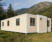 Maisons préfabriquées en conteneurs de 20 pieds, 30 pieds, 40 pieds, couleur blanc cassé, villas extensibles en conteneurs, 2 chambres avec salle de bain et cuisine