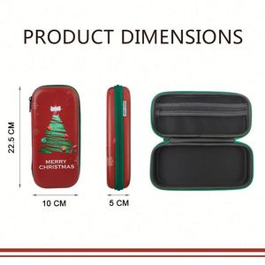 Custom Portable Stationery Bag Big Capacity Zipper Cute EVA Pen <b>Box</b> Bag Organizer Merry Christmas Pencil <b>Gift</b> Case for Kids - Product Image 6