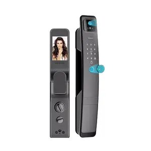 Design wireless automatic 3D face ID built in camera digital smart door look with tuya APP