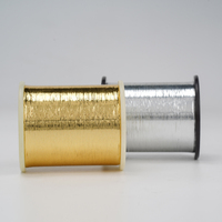 High Sheen High Tenacity 100% PET Film Metallic Foil Yarn for Embroidery Sewing Hand Knitting M-Type Gold/Silver Thread Oeko-Tex