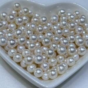 Perlas nucleadas de agua dulce coloridas de 6-7 mm de Zhuji, perlas naturales sueltas sin pulir con luz intensa, casi perfectas, ligeramente defectuosas - Product Image 3