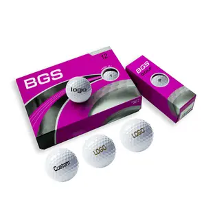 Customized 3 Piece White Color Long Distance Soft Urethane Golf Ball 3 Layer Golf Balls