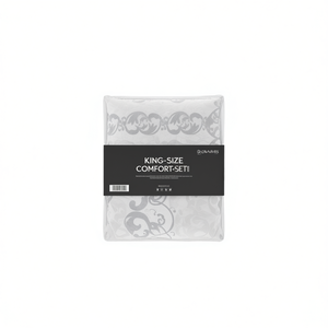 Set Copripiumino Moderno di Lusso in 4 Pezzi, Leggero, Tinta Unita, Misura King, per Tutte le Stagioni, in Poliestere, Lavabile in Lavatrice - Product Image 1