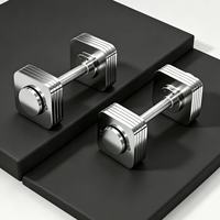 MZMM MZ-Y1203 Haltères réglables en acier carré à poignée moletée personnalisée, design ergonomique antidérapant, légers pour la musculation