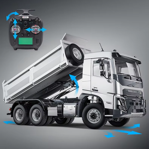 Camion RC Double E E115-003 1/14, modèle <span class=keywords><strong>de</strong></span> camion à benne hydraulique en métal, <span class=keywords><strong>engin</strong></span> <span class=keywords><strong>de</strong></span> construction télécommandé avec lumières et sons - Product Image 5