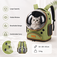 Sac à dos de transport léger et respirant pour animaux de compagnie, pour petits chiens et chats, sac de voyage portable en tissu Oxford avec fenêtre panoramique à bulles