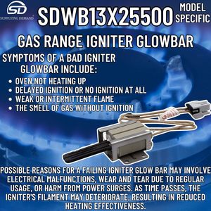 Supplying Demand WB13X25500 4369880 Gas <b>Range</b> Igniter Glowbar Replacement Model Specific Not Universal - Product Image 6