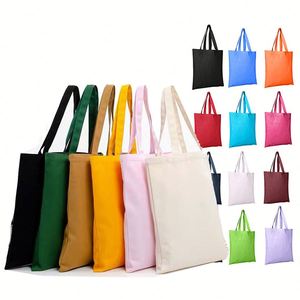 Bolsas de Tela de Algodón Plegables Reutilizables al por Mayor, con Logotipo Impreso Personalizado, Bolsa de Lona Lisa para Compras - Product Image 3