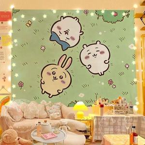 Tissu <span class=keywords><strong>d</strong></span>écoratif suspendu Chiikawa, motif dessin animé mignon, toile de fond Chiikawa, <span class=keywords><strong>d</strong></span>écoration de chambre <span class=keywords><strong>d</strong></span>'étudiant, chambre à coucher, chevet - Product Image 3
