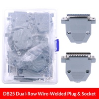 Adaptateur DB25 (5 paires), connecteurs de ports série mâle-femelle, Kit de boîtier de prise de type soudé bout à bout, Original, neuf, 10 pièces