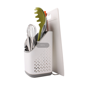plastic kitchen tools desktop organizer caddy draining storage kitchen sink utensil holder