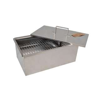 ステンレススチール持ち運びしやすいポータブルミニ木炭喫煙者<span class=keywords><strong>BBQ</strong></span>スモークボックス - Product Image 1