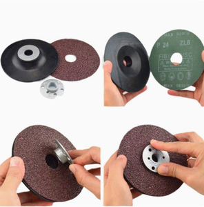 100MM 115MM 125MM 150MM M14 Dişli Zımpara Pedi Siyah Kauçuk Destek Pedi Açılı Taşlama Makinesi için Fiber Cam Disk - Product Image 2
