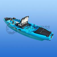 Nouvelle arrivée Kayak à pédale simple système d'entraînement de pédale de pêche Kayak de pêche modulaire fendu avec pédales pour l'océan, les lacs et les rivières