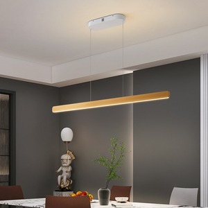 Lampadario rettangolare a una linea lineare lampadario ristorante bar soggiorno lampadario creativo può sollevare lampadario - Product Image 2