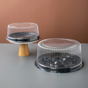Bán Buôn trong suốt 8 inch Vòng nhựa bánh hộp với rPet <span class=keywords><strong>Apet</strong></span> Pet Dome Nắp bánh sinh nhật hộp cho thực phẩm bánh mì để sử dụng - Product Image 3