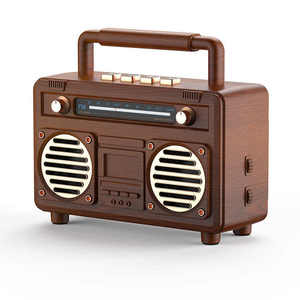 <span class=keywords><strong>BT21</strong></span> Nieuwe Retro Draadloze Speakers Draagbare TF-kaart Subwoofer Buiten Bluetooth Speaker Houtnerf Stereo Surround Sound - Product Image 1