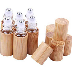 Avertan Botol Parfum Kaca Emas, Gulung Logam Minyak Deodoran <span class=keywords><strong>3Ml</strong></span> 8Ml 10Ml 50Ml dengan Topi Hitam untuk Kosmetik - Product Image 3