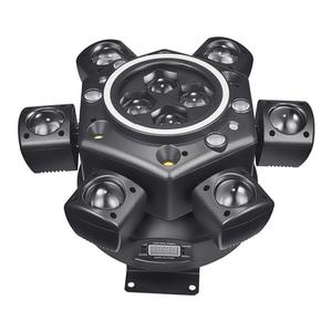 Nouveau DMX512 à Six têtes LED lumières mobiles KTV lumière Laser RGBW activé par la voix à distance rotatif course de chevaux effet de course - Product Image 3