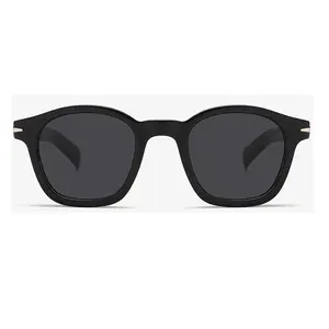 La más nueva moda Acetato Gafas de sol Personalizable Logo Gafas de sol Unisex Ronda Hipster Sombra para Mujeres Hombres