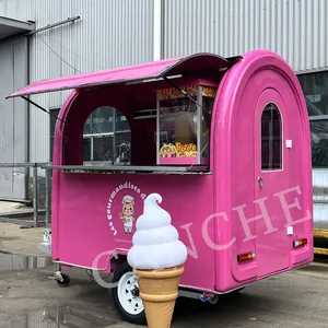 Mini remorque alimentaire mobile personnalisée, chariot à hot-dogs de rue, camion de camping de 2,2 m - Product Image 3