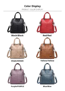 Nuova Borsa alla <span class=keywords><strong>Moda</strong></span> con Doppia Tracolla in PU, Decorazione con Lettere, Chiusura a Zip, Impermeabile, Stile Maturo per Donne - Product Image 3