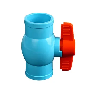 Válvula de bola de PVC, interruptor de tubo de conector de reparación de plástico, UPVC, opcional, fontanería