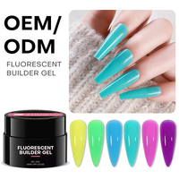 Gel à ongles fluorescent certifié CE, sans HEMA ni TPO, pour vernis à ongles UV, longue tenue, végétalien, en gros